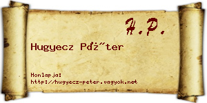 Hugyecz Péter névjegykártya